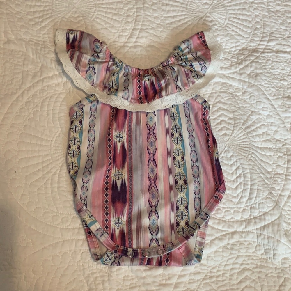 Shea Baby Southwest Lace onesie